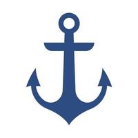 iron anchor icon ocean navigation equipment vector