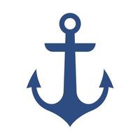 iron anchor icon ocean navigation equipment vector