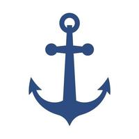 iron anchor icon ocean navigation equipment vector