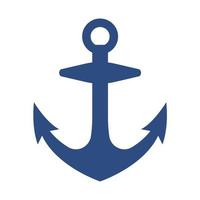 iron anchor icon ocean navigation equipment vector