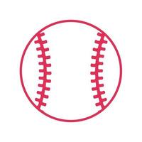 red baseball stitch Popular outdoor sporting events vector