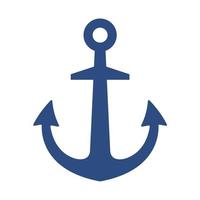 iron anchor icon ocean navigation equipment vector