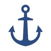 iron anchor icon ocean navigation equipment vector