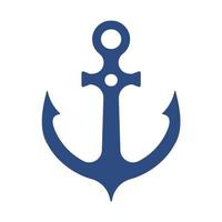 iron anchor icon ocean navigation equipment vector