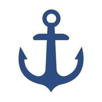 iron anchor icon ocean navigation equipment vector