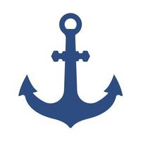 iron anchor icon ocean navigation equipment vector