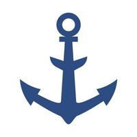 iron anchor icon ocean navigation equipment vector