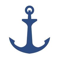 iron anchor icon ocean navigation equipment vector