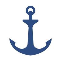 iron anchor icon ocean navigation equipment vector