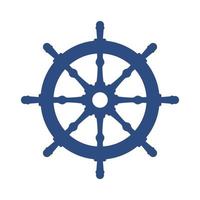 boat wheel Naval equipment sailor in the ocean vector