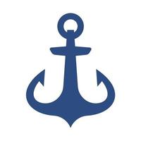 iron anchor icon ocean navigation equipment vector