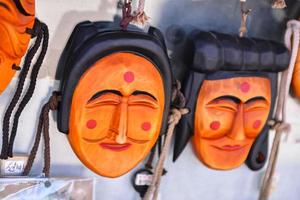 Korean traditional souvenir 'Hahoe masks photo