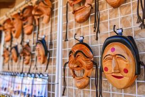 Korean traditional souvenir 'Hahoe masks photo