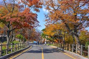 seúl, sur Corea - nov 15, 2017-seúl torre en Namsan montaña, seúl, sur Corea foto