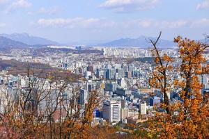 seúl, sur Corea - nov 15, 2017 - paisaje urbano ver de es seúl, el capital y mas grande metrópoli de el república de Corea. foto