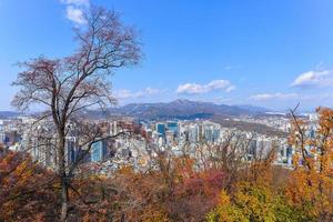 seúl, sur Corea - nov 15, 2017 - paisaje urbano ver de es seúl, el capital y mas grande metrópoli de el república de Corea. foto