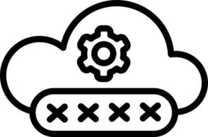 Vector Design Cloud Password Icon Style