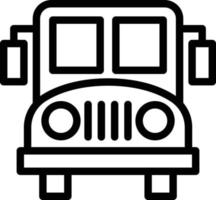 School Bus Vector Icon Style
