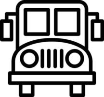 colegio autobús vector icono estilo