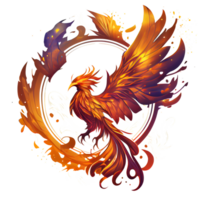 Mystical mythical character Phoenix, phoenix bird on a transparent background, phoenix logo, , png