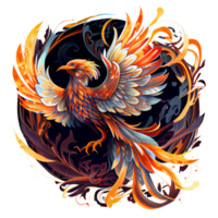 Mystical mythical character Phoenix, phoenix bird on a transparent background, phoenix logo, , png