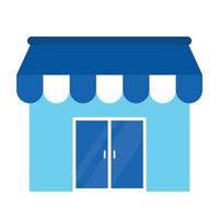 Front Shop Store Exterior Building Icon Vector Illustration