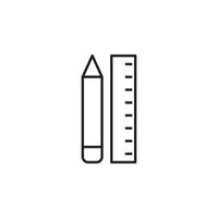 pencil ruler vector for Icon Website, UI Essential, Symbol, Presentation