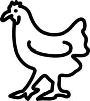 pollo vector icono estilo