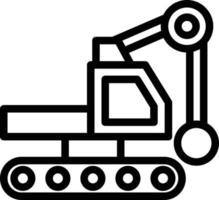 Demolition Crane Vector Icon Style