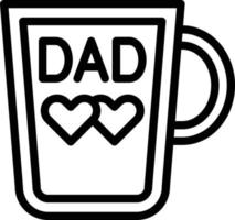 DAD Mug Vector Icon Style