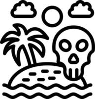 Skull Island Vector Icon Style