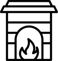 Vector Design Fireplace Icon Style