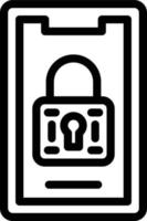 Vector Design Mobile Lock Icon Style