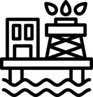 Oil Tower Vector Icon Style