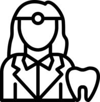 Female Dentist Vector Icon Style