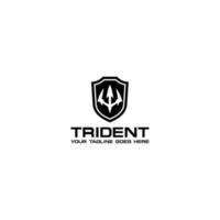 Triden logo design template . vector