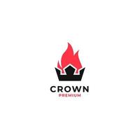 Vector fire crown logo design concept illustration idea