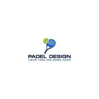 Padel logo in modern minimalist style vector