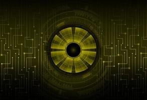 Modern Cybersecurity Eye on Technology Background vector