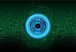 Modern Cybersecurity Eye on Technology Background vector