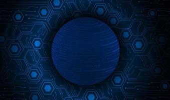 Modern Holographic Globe on Technology Background vector