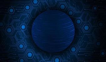 Modern Holographic Globe on Technology Background vector