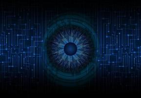 Modern Cybersecurity Eye on Technology Background vector