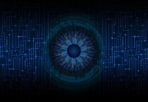 Modern Cybersecurity Eye on Technology Background vector