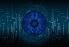 Modern Cybersecurity Eye on Technology Background vector