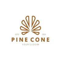 abstract simple pinecone logo design,for business,badge,emblem,pine plantation,pine wood industry,yoga,spa,vector vector