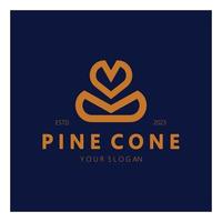 abstract simple pinecone logo design,for business,badge,emblem,pine plantation,pine wood industry,yoga,spa,vector vector