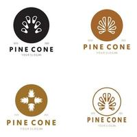 resumen sencillo piña logo diseñado para negocio,insignia,emblema,pino plantación,pino madera industria,yoga,spa,vector vector