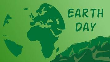Happy earth day. Vector illustration of international mother earth day. Background of earth day design for celebration or environmental concerns. Save the world design for template and poster