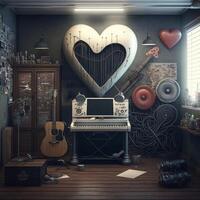 love themed music studio image photo